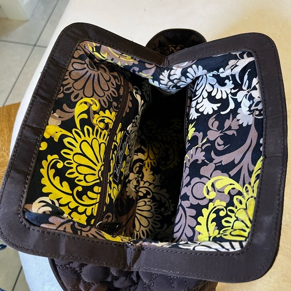 👜 Vera Bradley Quilted Satchel – Chocolate Brown - Picture 6 of 7
